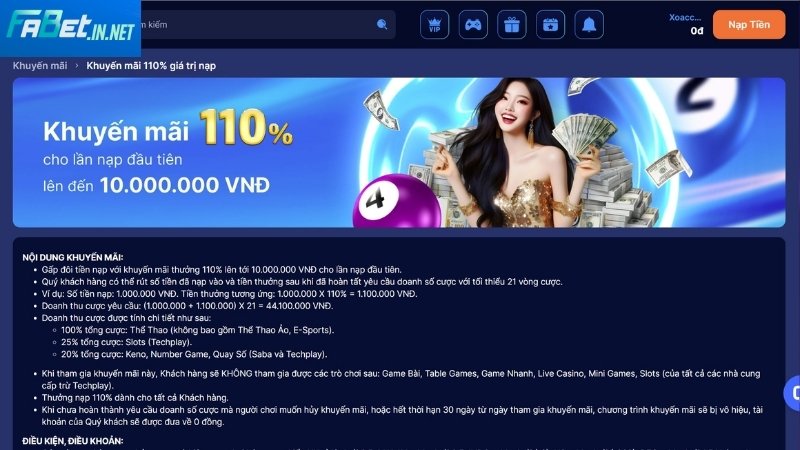 Điều kiện nào để nhận được khuyến mãi Fabet? Điều kiện nào để nhận được khuyến mãi Fabet?
