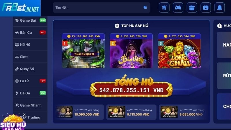 Giới thiệu sảnh game nổ hũ Fabet Giới thiệu sảnh game nổ hũ Fabet