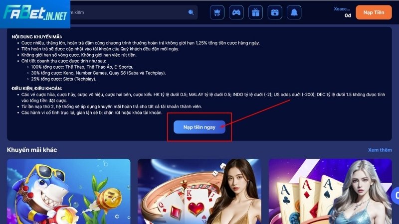 Hướng dẫn nhận khuyến mãi Fabet cho thành viên mới Hướng dẫn nhận khuyến mãi Fabet cho thành viên mới
