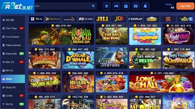 Khám phá kho game đỉnh cao của slots game Fabet Khám phá kho game đỉnh cao của slots game Fabet