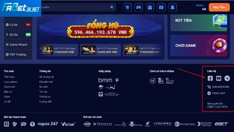 CSKH Fabet chu đáo hỗ trợ nhiệt tình 24/7