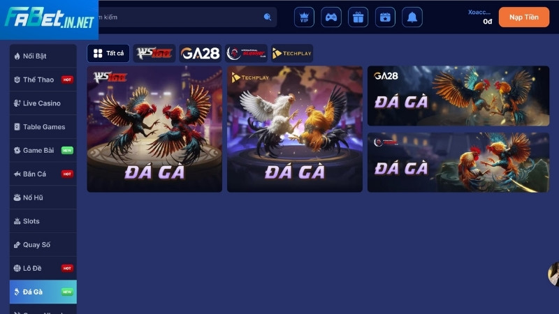 Cá cược đá gà Fabet