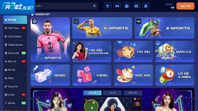 Hàng loạt sản phẩm cá cược tại Fabet cực kỳ chất lượng